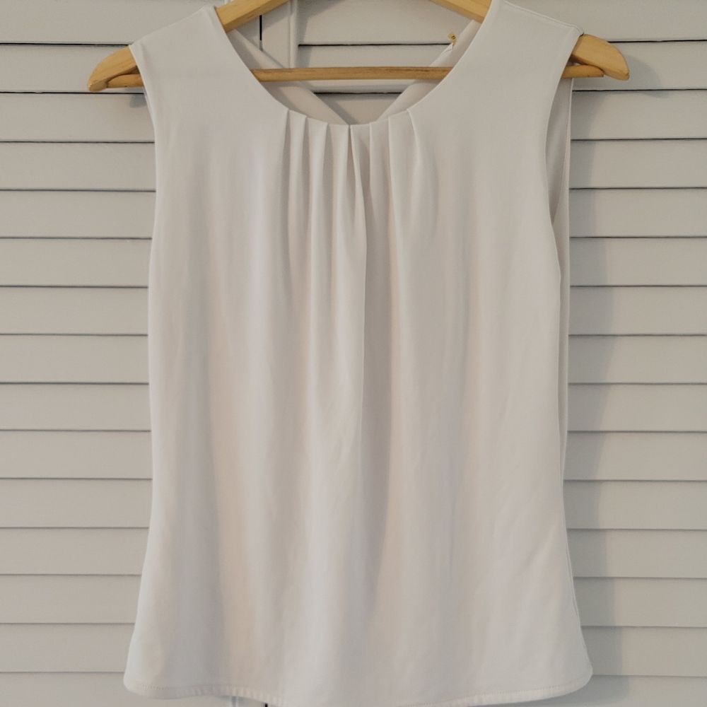Calvin Klein Ivory Sleeveless Blouse